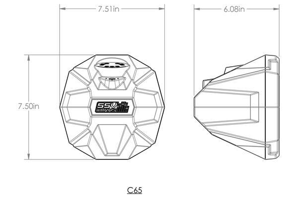 2006-2022 Polaris Ranger Cage Mount 6.5" Speaker Pods