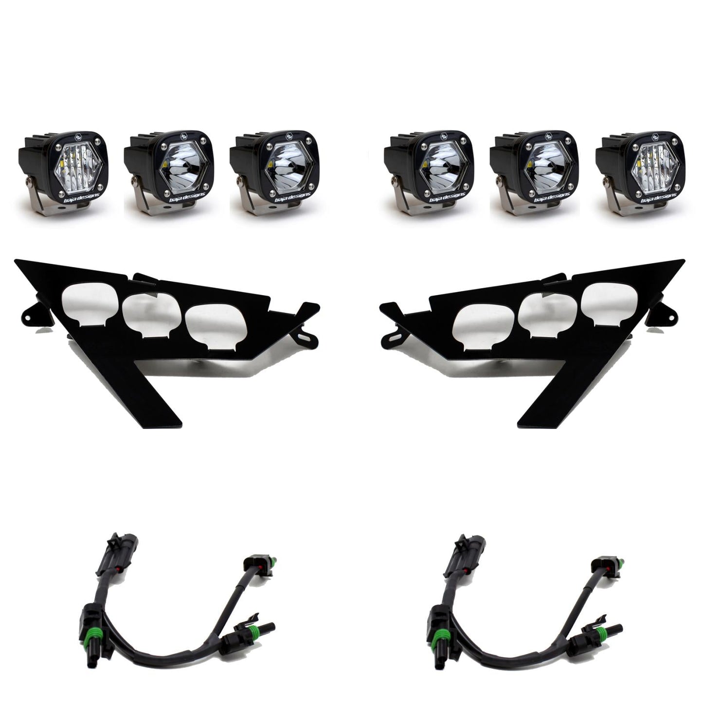 Baja Designs Polaris S1 Triple LED Headlight Kit - Polaris 2020-24 RZR Pro XP; 2024 RZR Pro R/Turbo R