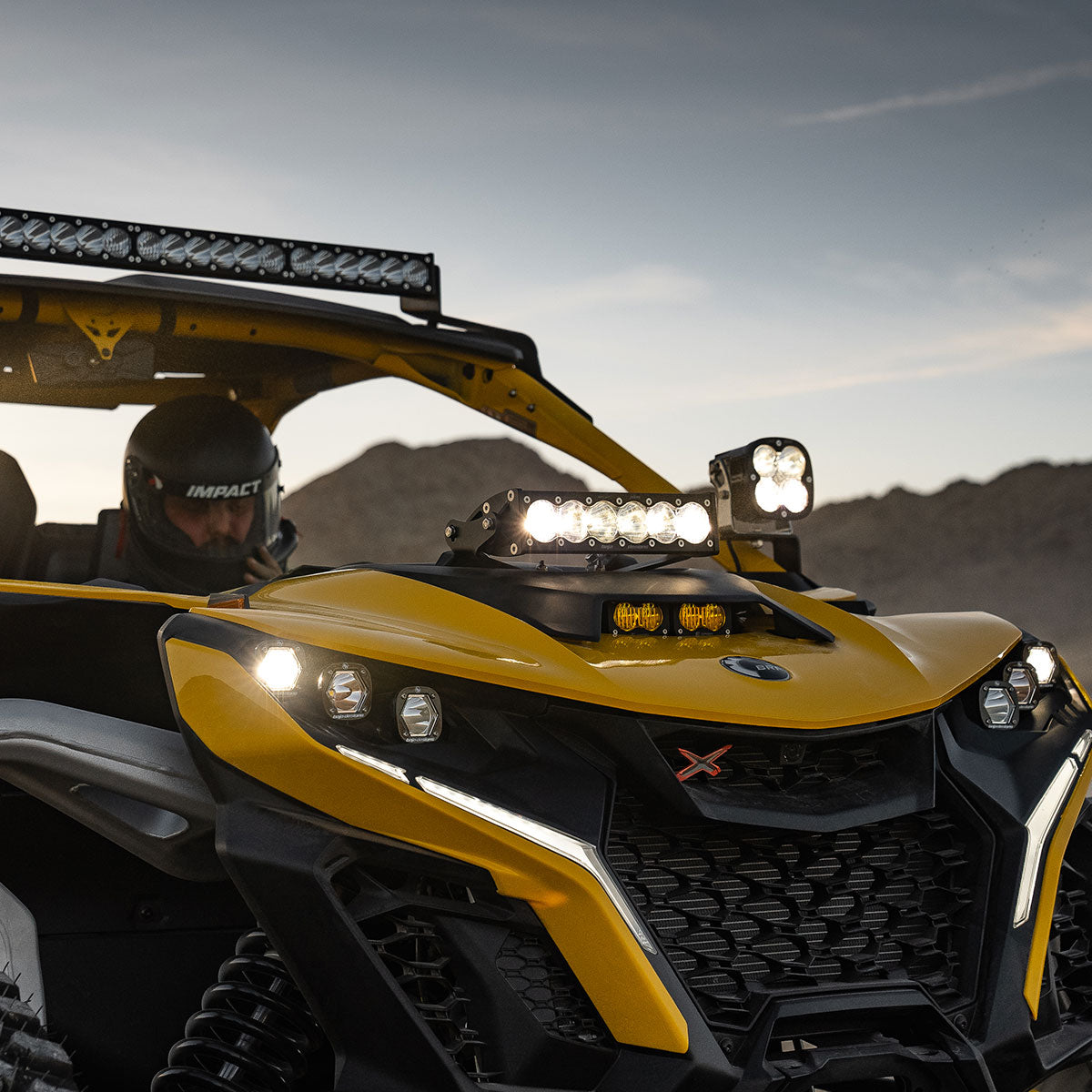 Baja Design Can-Am, Maverick R, Clear 10" OnX6+ Shock Tower Kit