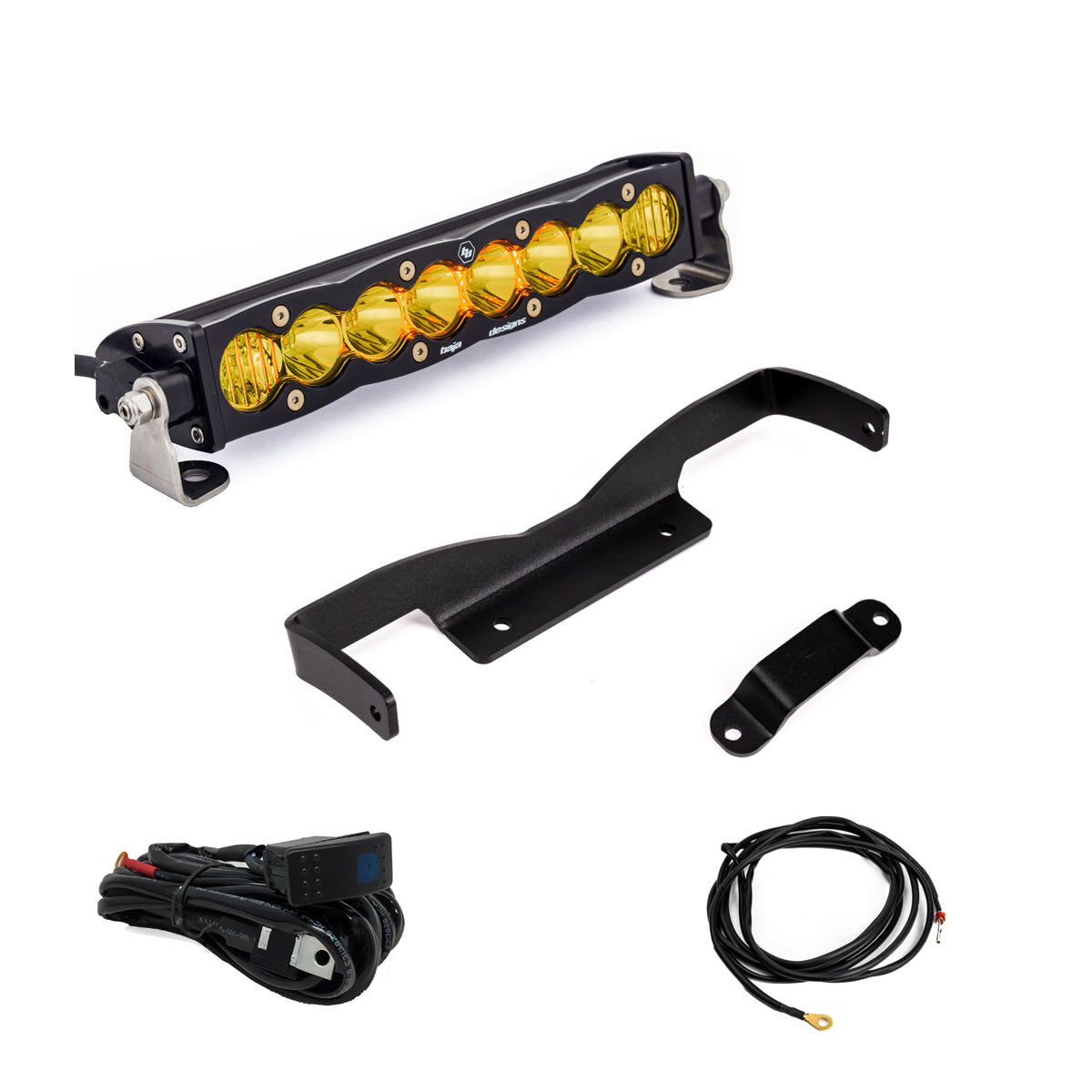 Baja Design Can-Am, Maverick R, Amber 10" S8 Shock Tower Kit