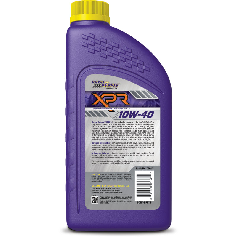 Royal Purple XPR Synthetic Extreme Performance 10W-40 Racing Oil - 1 Quart