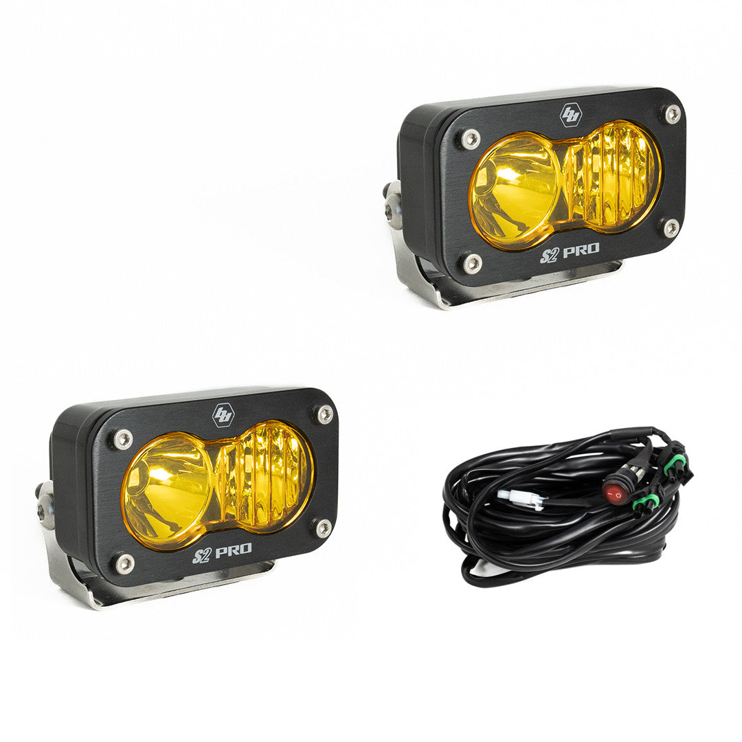 Baja Designs S2 Pro Black LED Auxiliary Light Pod Pair