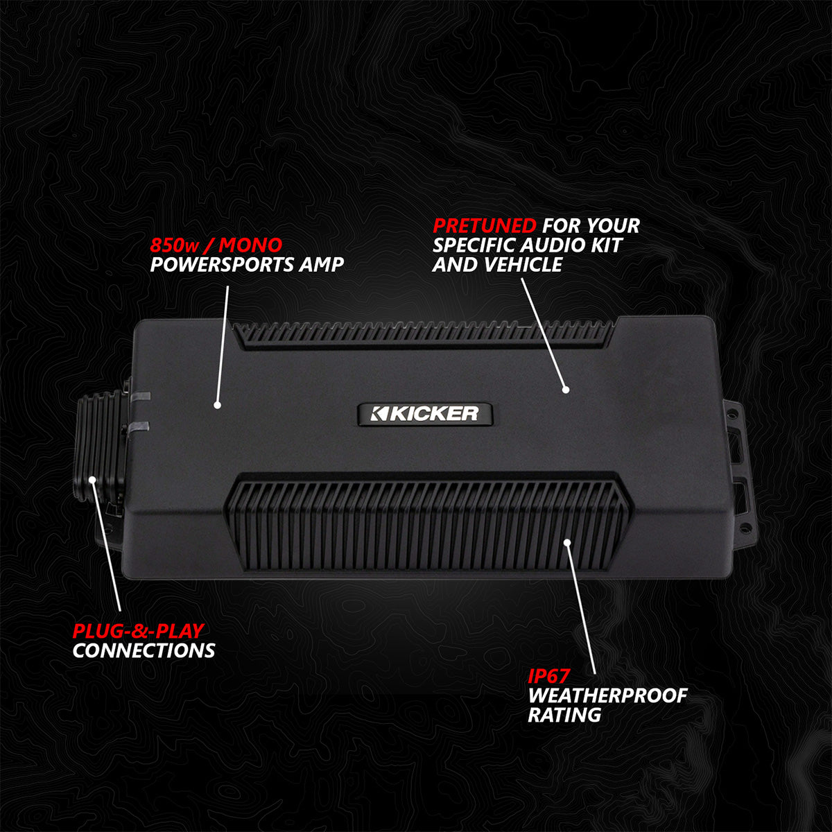 2024 Can-Am® Maverick R, Phase-6 K-Spec 1650watt 6-Speaker System with 8" Horns