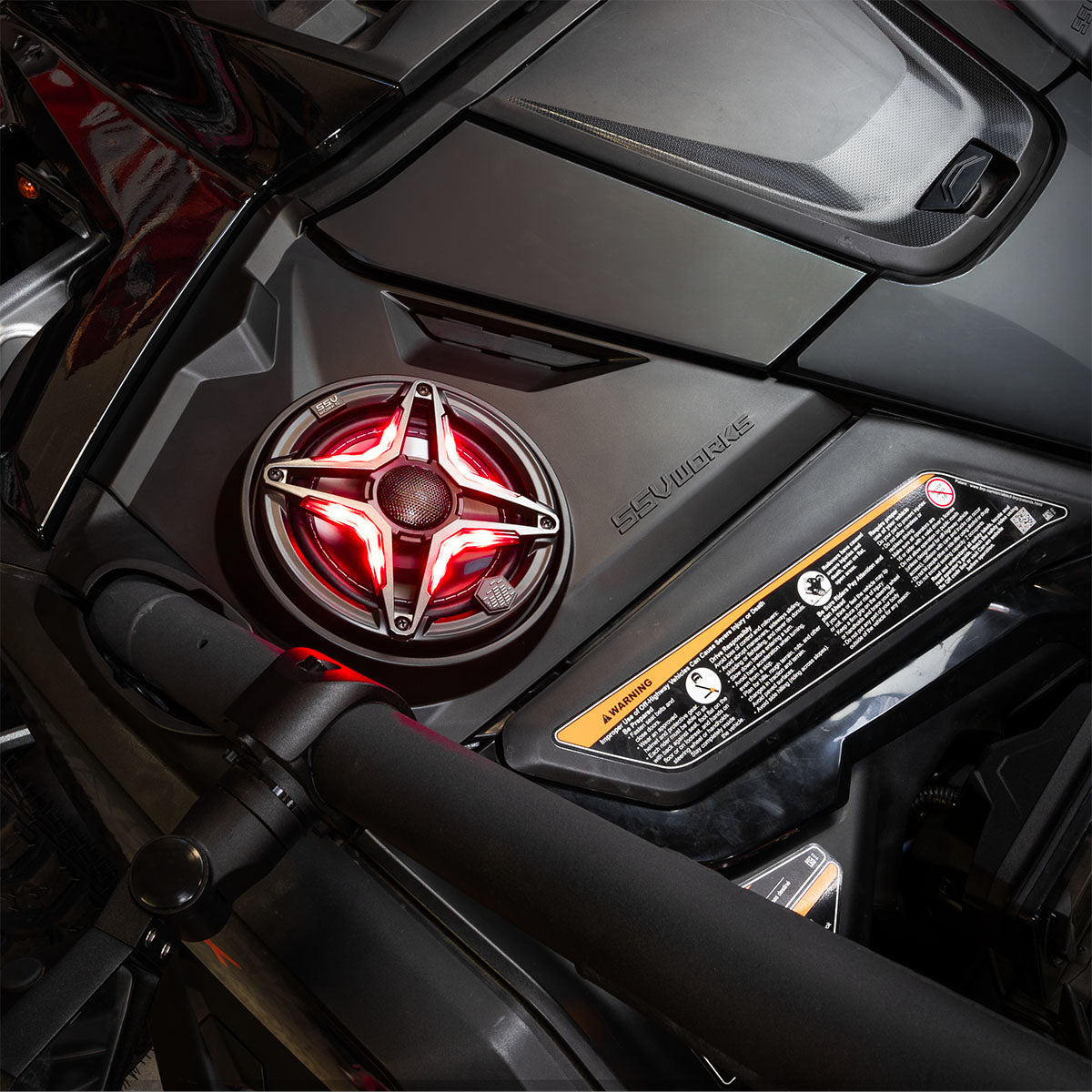 ssv works rgb dash speakers for canam maverick r