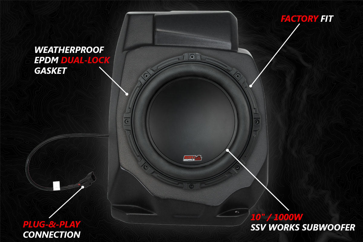 2020-2024 Polaris RZR Pro V-Spec 5-Speaker Plug-&-Play System for Ride Command