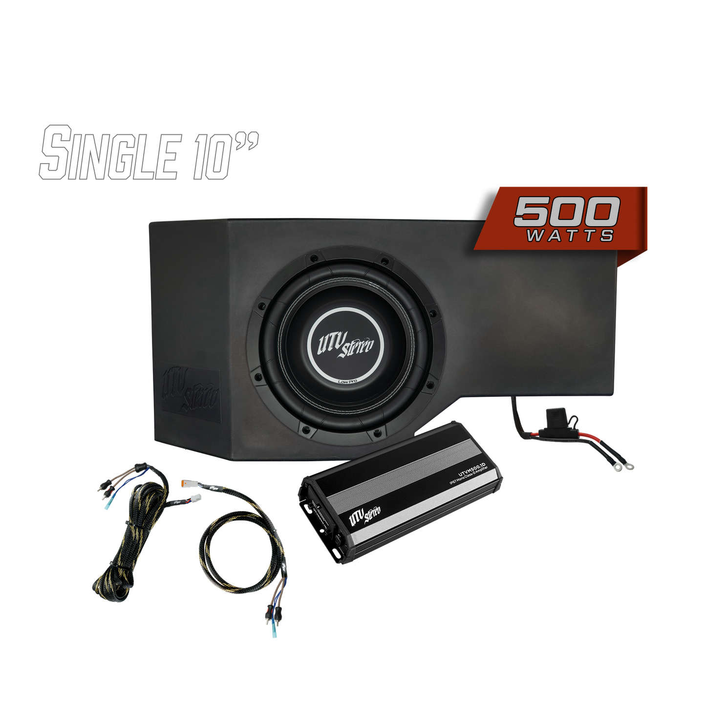 Can-Am® Defender 500W Single Passenger Side 10" Subwoofer Kit | UTVS-DEF-SUB-500-PASS