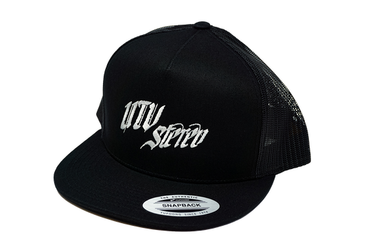 UTV Stereo Mesh Snapback Hat - Silver Logo | UTVS-A-HAT-U-BLK