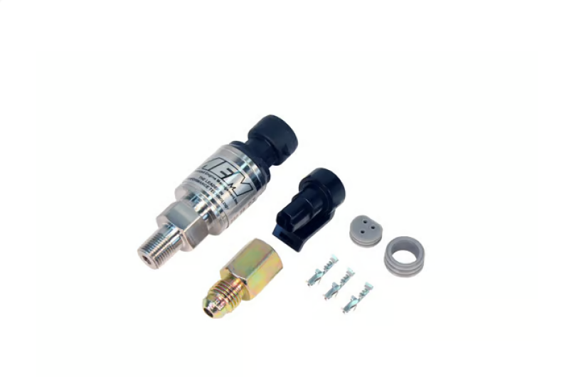 AEM 1000 PSIg Stainless Sensor Kit - 1/8in NPT Male Thread to -4 Adapter