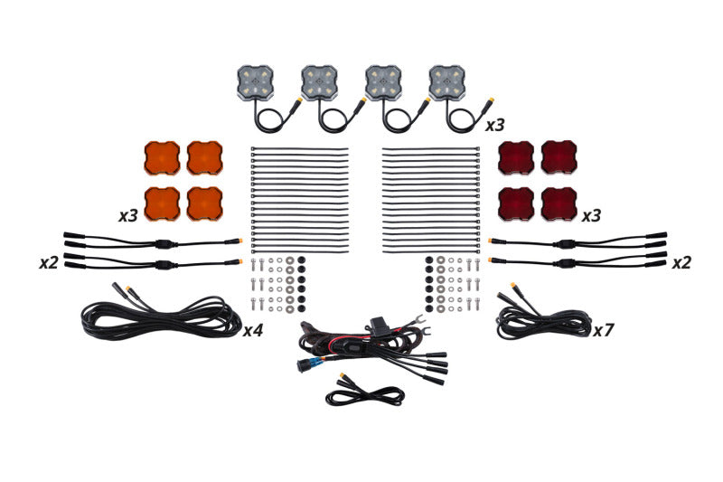 Diode Dynamics Single-Color Rock Light Installer Kit (12-pack)