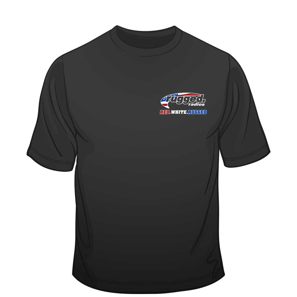 Rugged Radios American Flag Logo Men's T-Shirt